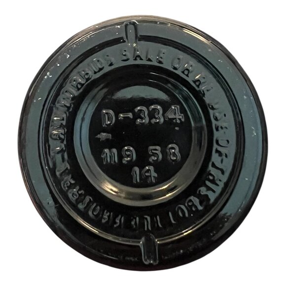 Jim Beam 1958 Black Roman Decanter 12" Tall With Greek Key Design & White Figure - Picture 7 of 7